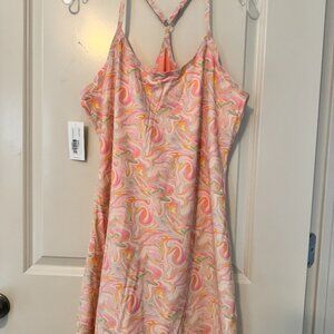 NWT Outdoor Voices Pink Marble Exercise Dress-size L
